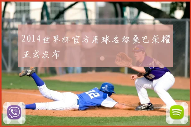 2014世界杯官方用球名称桑巴荣耀正式发布